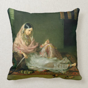 Almofada Senhora muçulmana Reclining, 1789 (óleo em canva