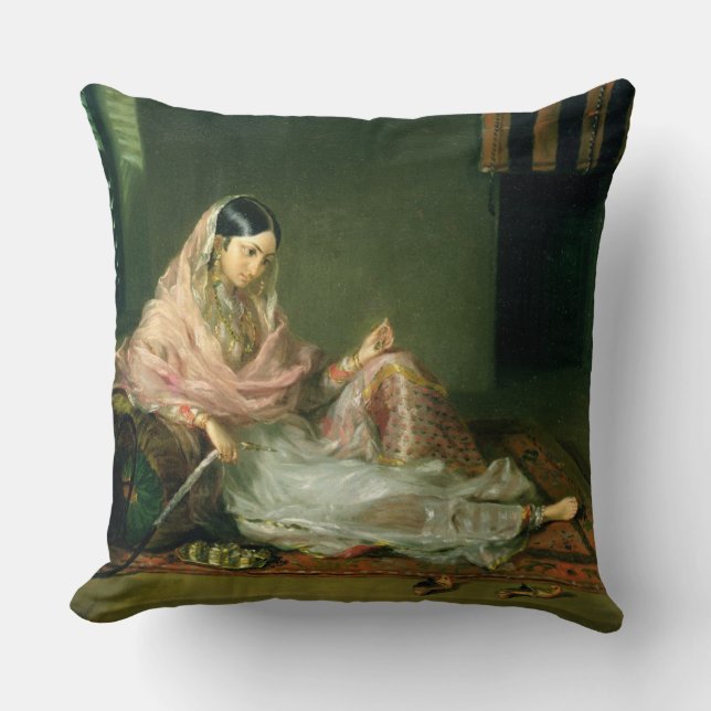 Almofada Senhora muçulmana Reclining, 1789 (óleo em canvas) (Frente)
