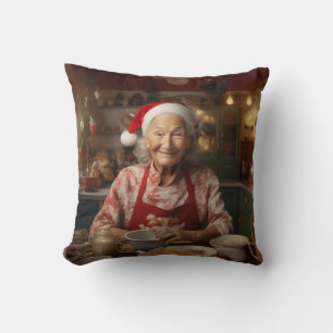 Almofada Senhora Natal Assando Bolo