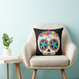 Almofada Señorita Calavera Dia do Crânio do Açúcar Morto