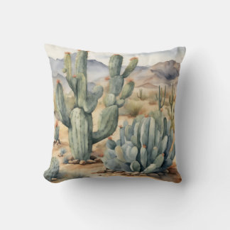 Almofada Sensação de Êxito | Decoração Cactus Watercolor