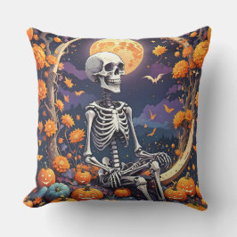 Almofada Sentado Esqueleto Esperando Por Seu Sobrevivente