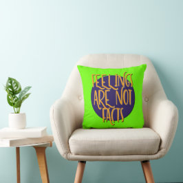 Almofada Sentimentos Não São Fatos | Slogan de Recuperação