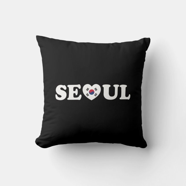Almofada Seoul Love Heart Taegeukgi Flag (Frente)