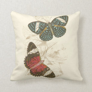 Almofada Sepia sai com borboletas coloridas