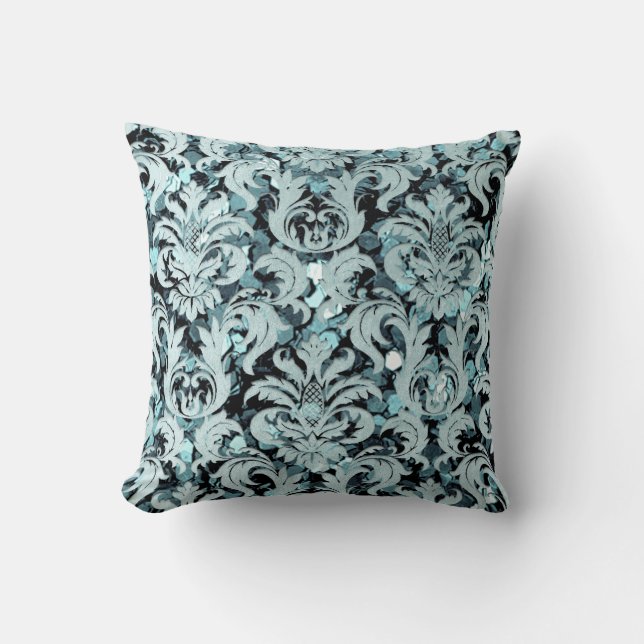 Almofada Sequência de Marinho de Enxertos Aquáticos de Algo (Frente)