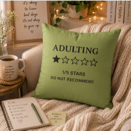 Almofada Ser adulto 1/5 Estrelas Não Recomendamos Divertido