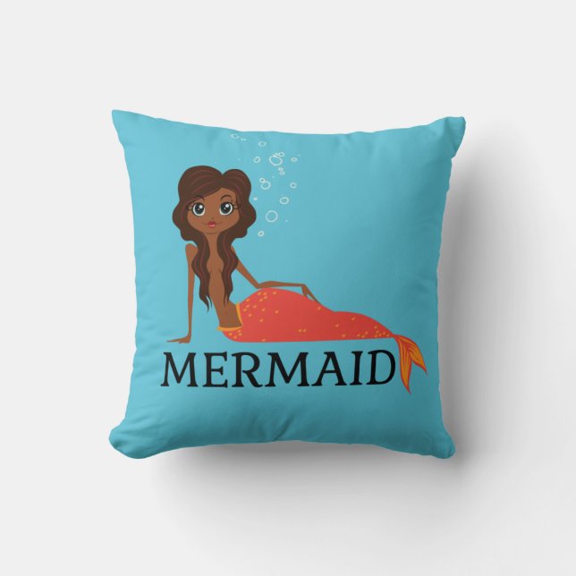 Almofada Sereia Bonita (Linda Menina Negra) (Frente)