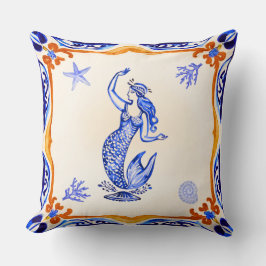 Almofada Sereia mediterrânica