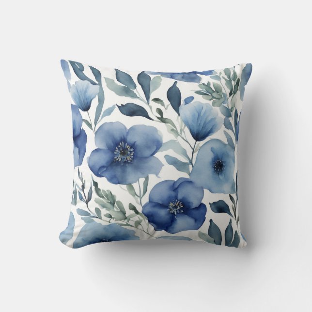 Almofada Serene Blue Floral (Frente)