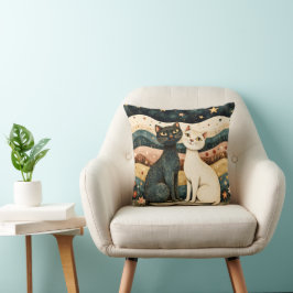 Almofada Serene Cats Throw Pillow