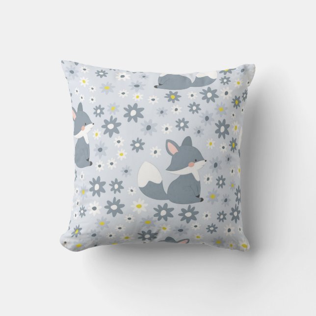 Almofada Serene Fox e Daisies (Frente)