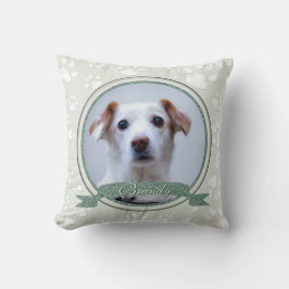 Almofada Serene Green Dog Memorial Paw Prints