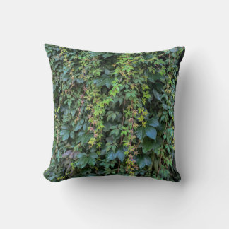 Almofada Serene Green Ivy Wall Prendendo Folhas de Plantas