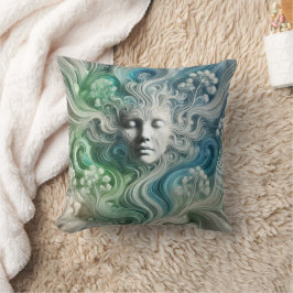 Almofada Serene Nature Flow - Design Abstrato Semelhante A