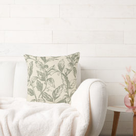 Almofada Serene Sage Green | Rustic Vine Charm Cottagecore