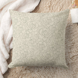 Almofada Serene Sage Green | Vintage Blossom Rosas