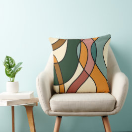 Almofada Serene Savanna Gentle Abstract Mid-Century