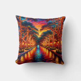 Almofada "Serenidade Crepúsculo: San Antonio Riverwalk"