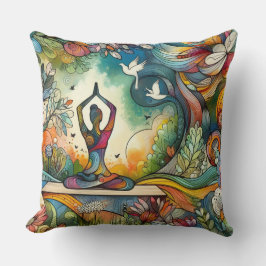 Almofada Serenidade de Ioga Vibrante Grande