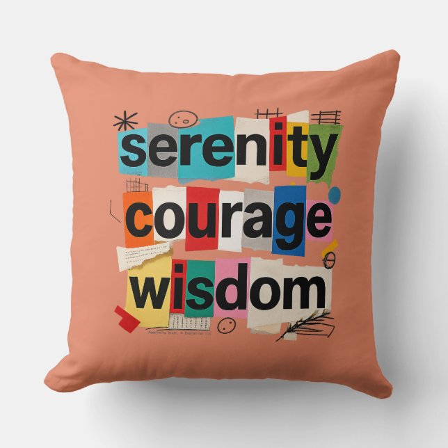 Almofada Serenity Prayer - Throw Pillow (Frente)