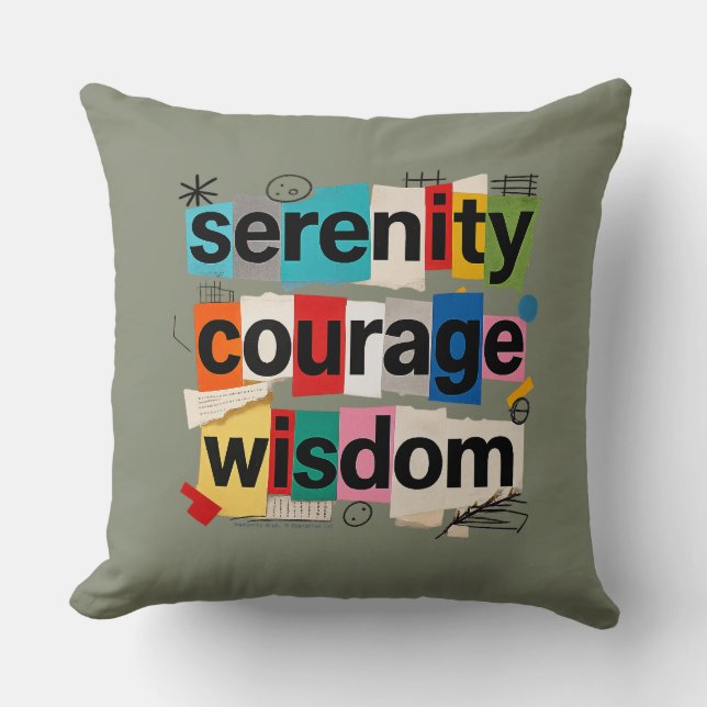 Almofada Serenity Prayer - Throw Pillow (Frente)