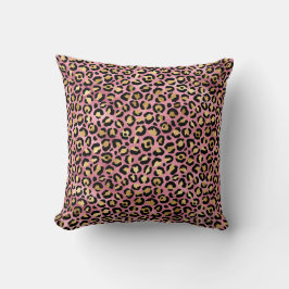 Almofada Série de Design Leopardo Rosa e Dourado 15