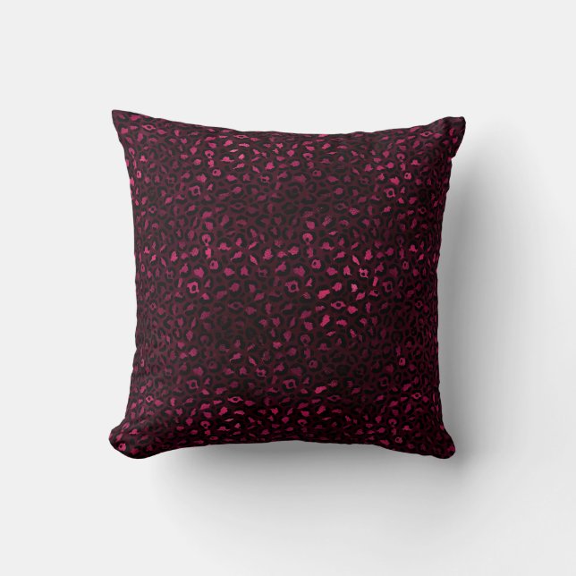 Almofada Série Leopard Burgundy e Dourada Design 3 (Frente)