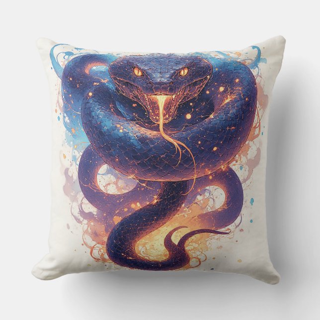 Almofada Serpente Ígnea com Energia Dinâmica (Frente)