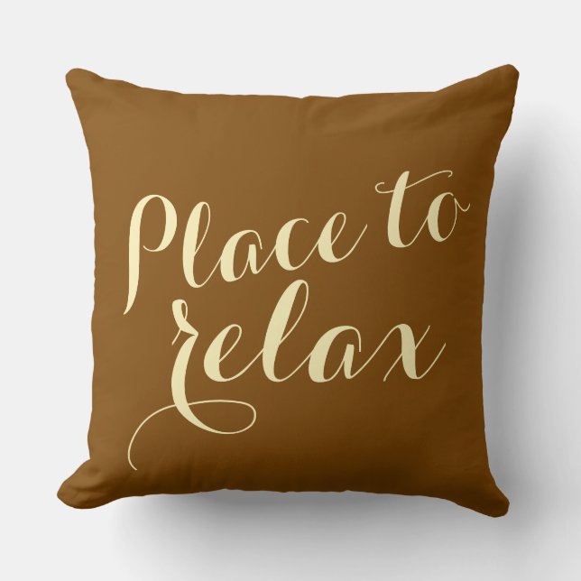 Almofada Seu ditado engraçado: Lugar para relaxar (Frente)