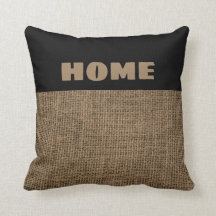 Seu nome em um Travesseiro decorativo Rústico da C