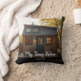 Almofada Seu nome pessoal do monograma do Tiny Home