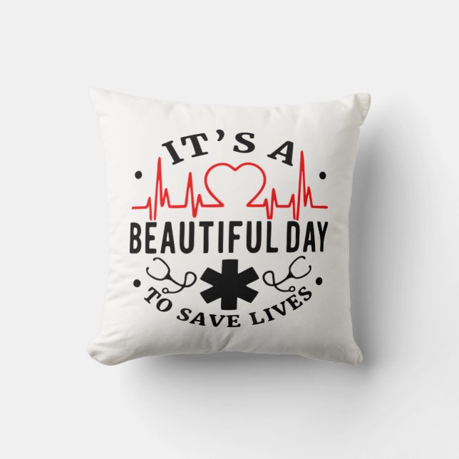 Almofada Seu um dia bonito para salvar vidas (Frente)