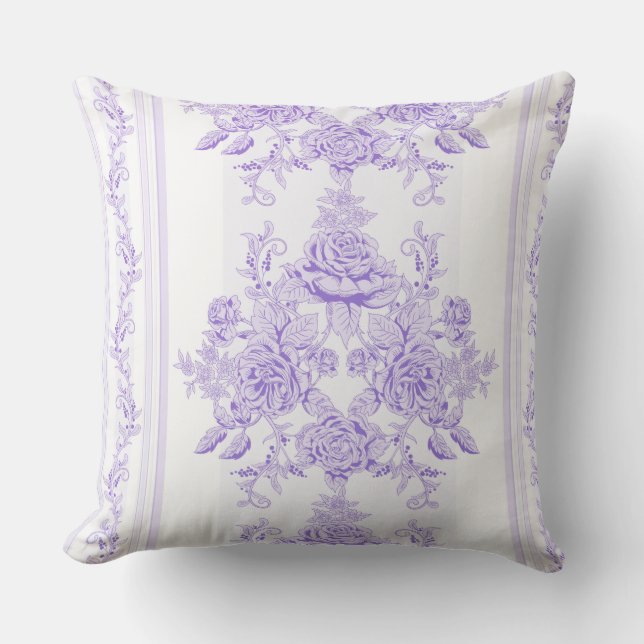 Almofada Shabby chic,lavender,toile,pattern,floral,Victoria (Frente)