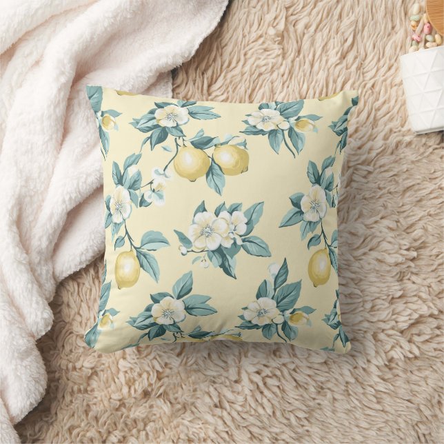 Almofada Shabby Chic Limão Série Floral Design #10 (Cobertor)