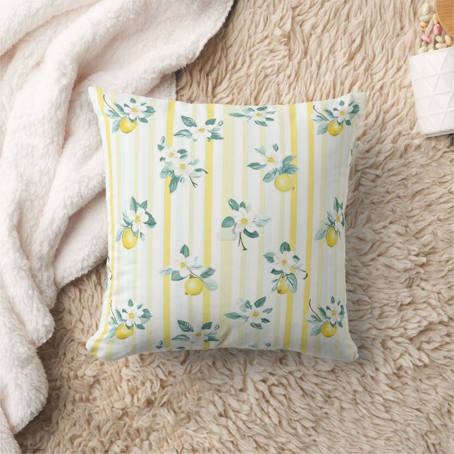 Almofada Shabby Chic Limão Série Floral Design #12 (Cobertor)