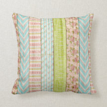 Shabby Rosa Pastel Patterno sobre Algodão de Madei