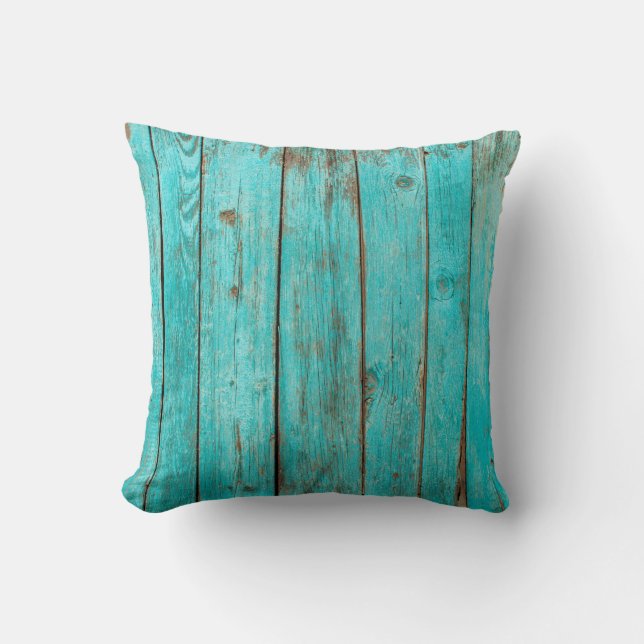 Almofada Shabby Wood Background wood, praia, fundo, blu (Frente)