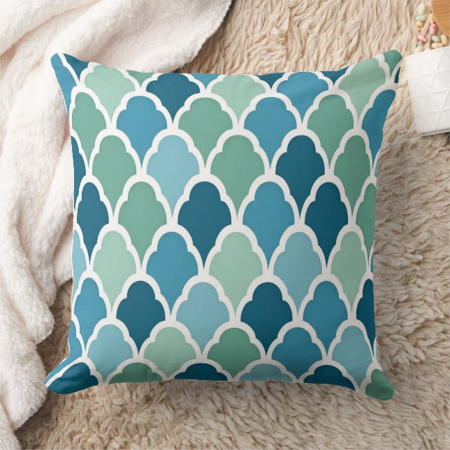 Almofada Shades of Blue and Green Arch Cushion (Cobertor)