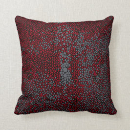 Almofada Shagreen vermelho & cinzento