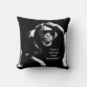 Almofada Shakespeare Citação Pensando na Pop de Arte Macaco