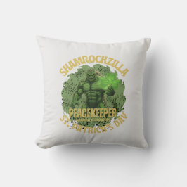Almofada Shamrockzilla Peacekeeper: St. Patrick’s Day Kaiju