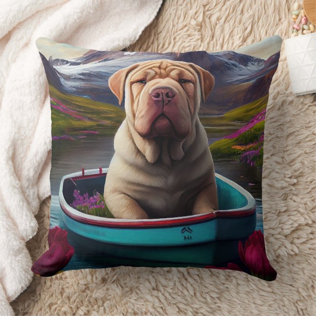 Almofada Sharpei num Remo: Uma Aventura Cênica (Cobertor)