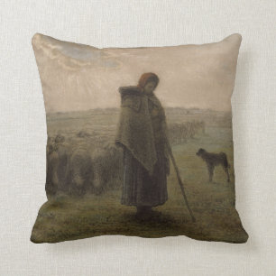 Almofada Shepherdess e seu rebanho 1862-63