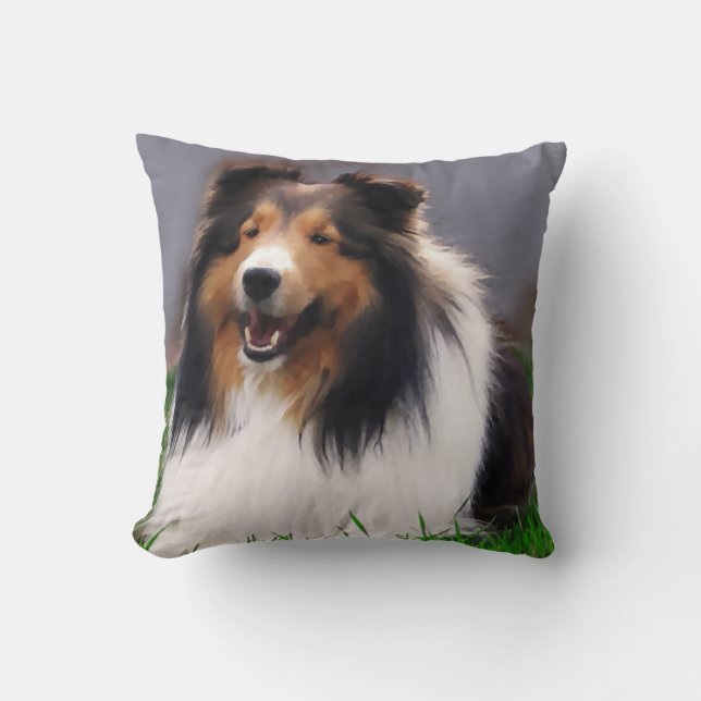 Almofada Shetland Sheepdog Art (Frente)