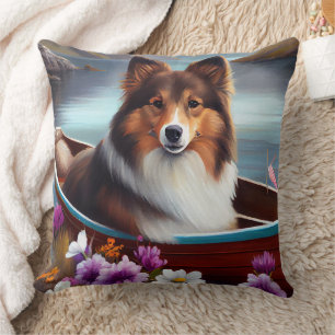 Almofada Shetland Sheepdog em um remo: Uma aventura cêntric