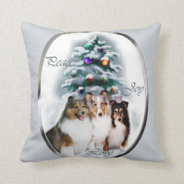 Almofada Shetland Sheepdog Sheltie Christmas