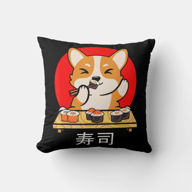 Almofada Shiba Inu come Sushi Kawaii Neko Gift Anime (Frente)