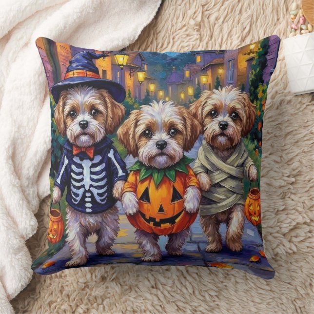 Almofada Shih Tzu Dogs Trick-or-Treating Halloween Costumes (Cobertor)