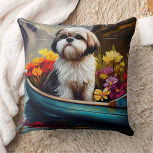 Almofada Shih Tzu em uma Pagaia: Uma Aventura Cênica